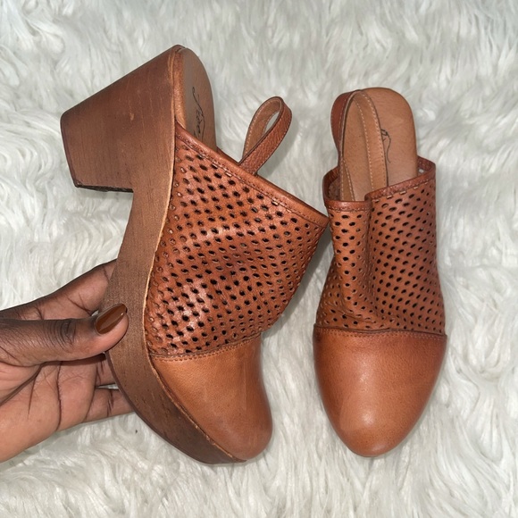 Free people Logan leather wooden clogs - Picture 2 of 8